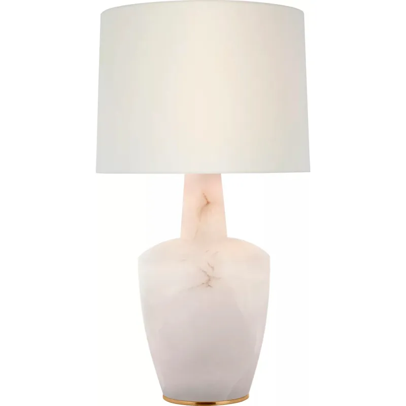 Barbara Barry Paros 31 inch 15 watt Alabaster Table Lamp Portable Light in Linen 1
