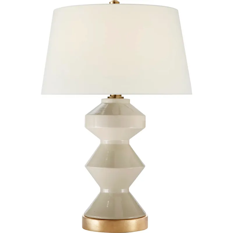 Chapman & Myers Weller 26.5 inch 150 watt Coconut Porcelain Table Lamp Portable Light in Linen