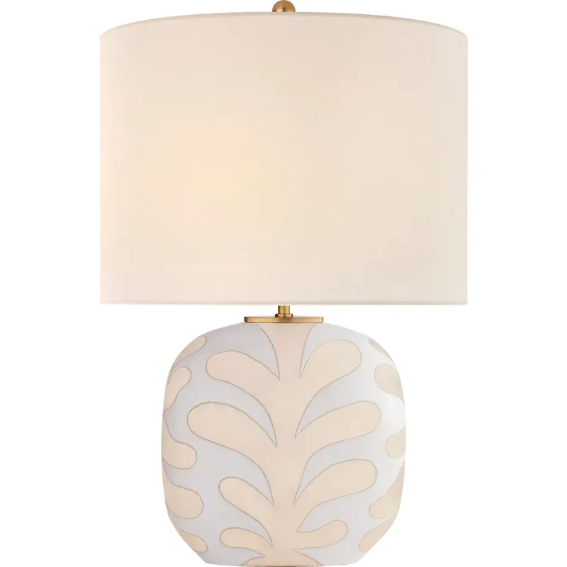 kate spade new york Parkwood 23.75 inch 60 watt Natural Bisque and New White Table Lamp Portable Light, Medium