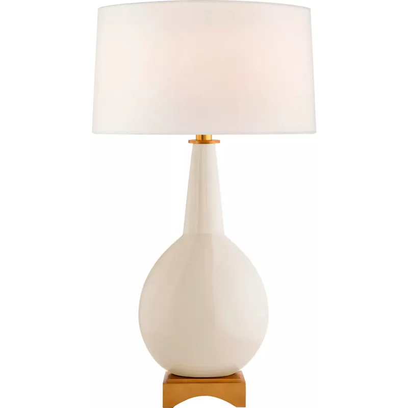 Julie Neill Antoine 30 inch 100 watt Ivory Table Lamp Portable Light, Large