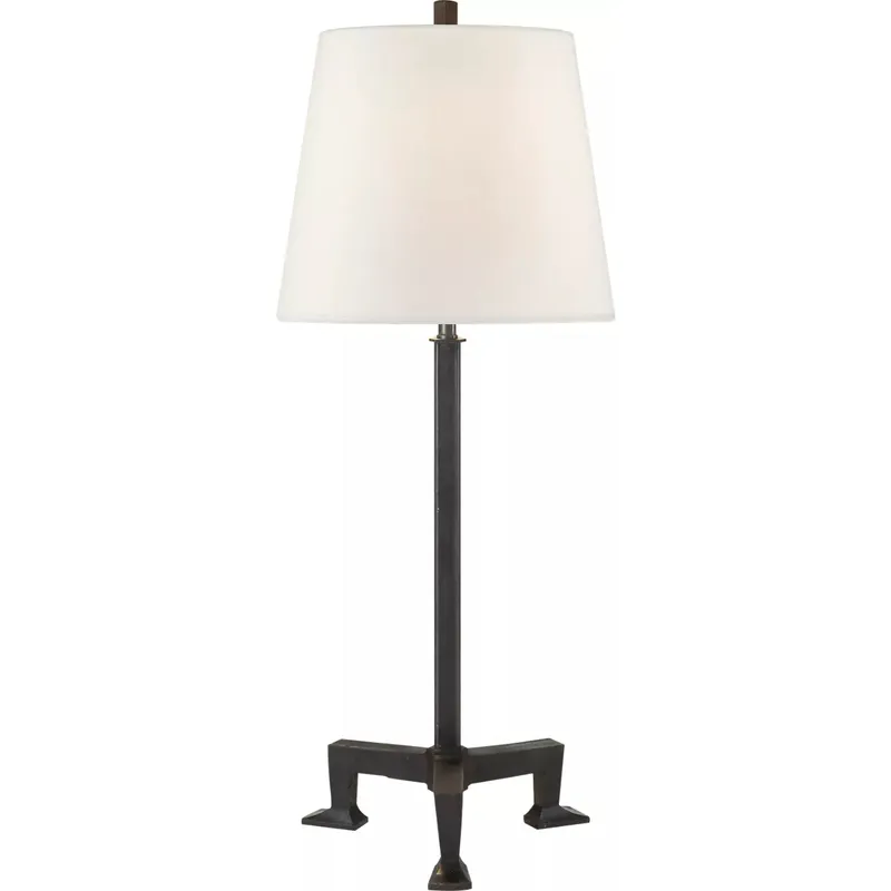 Thomas O'Brien Parish Buffet 31.5 inch 9 watt Aged Iron Buffet Lamp Portable Light in Linen