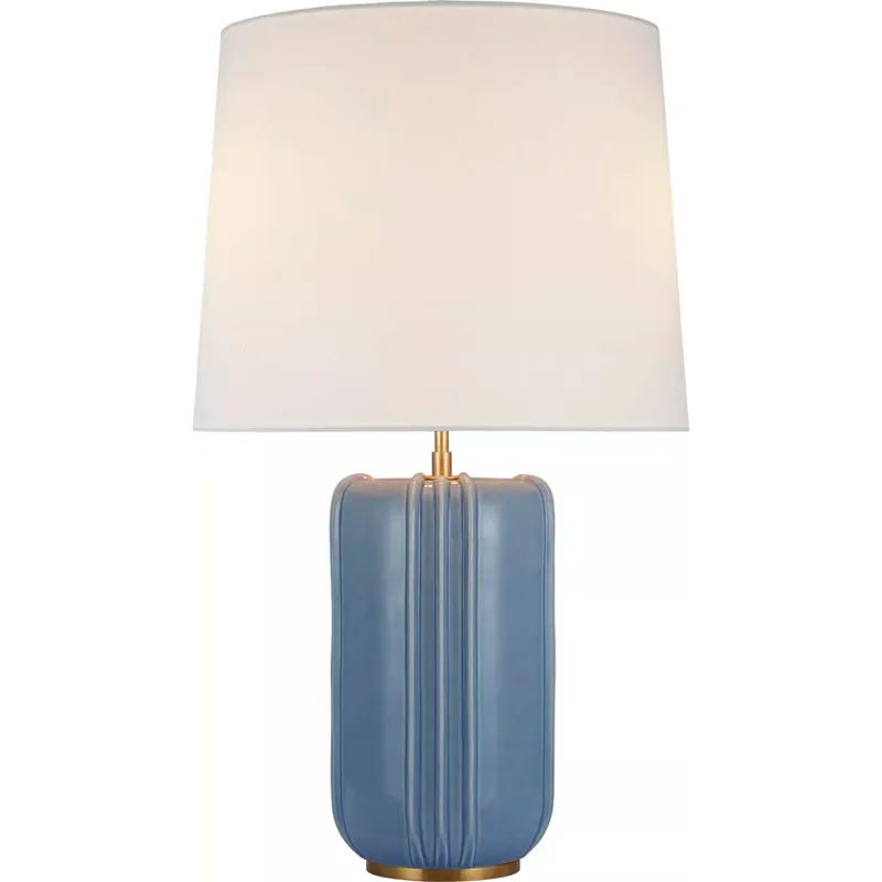 Thomas O'Brien Minx 31.25 inch 15 watt Polar Blue Crackle Table Lamp Portable Light, Large