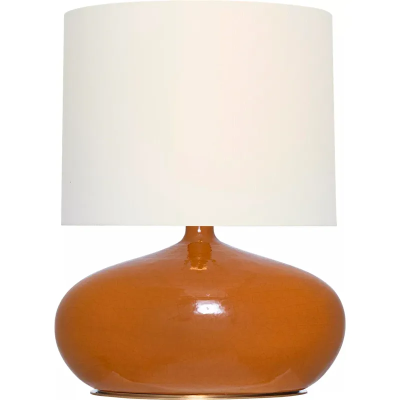 Thomas O'Brien Olinda 24.75 inch 15 watt Crackled Sienna Low Table Lamp Portable Light