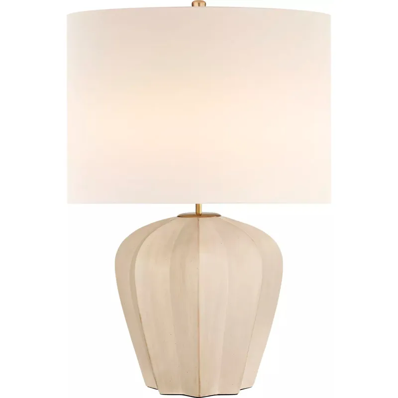 AERIN Pierrepont 30 inch 75 watt Stone White Table Lamp Portable Light, Medium