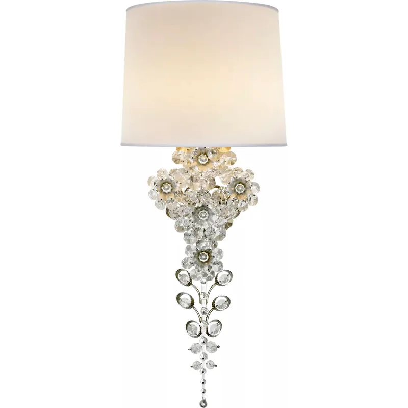 AERIN Claret 1 Light 10 inch Burnished Silver Leaf Tail Sconce Wall Light