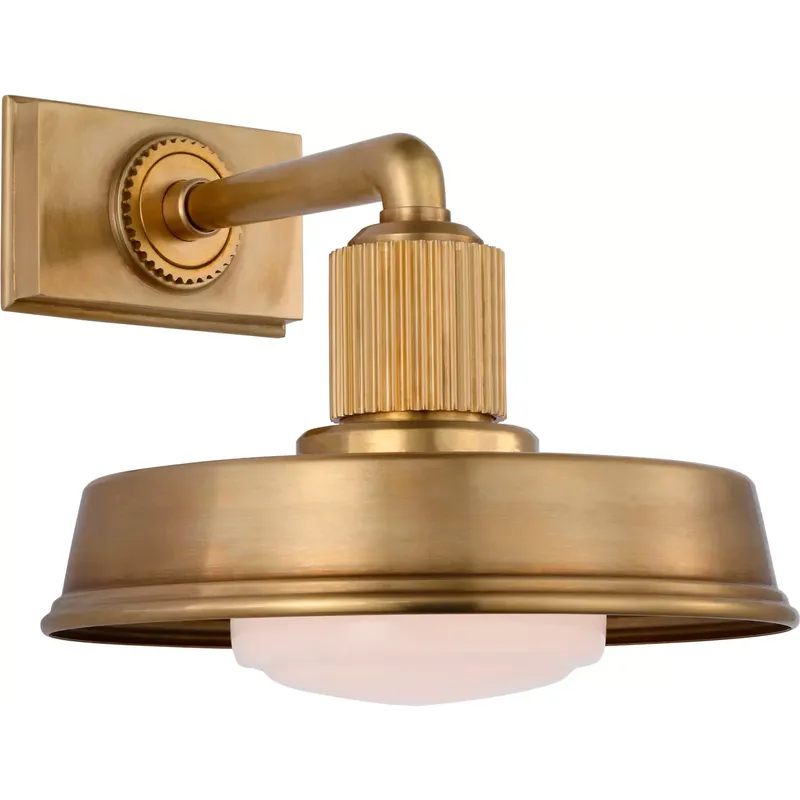 Chapman & Myers Ruhlmann LED 9 inch Antique-Burnished Brass Sconce Wall Light, Small
