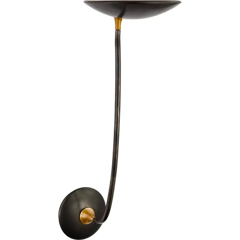Thomas O'Brien Keria LED 8 inch Bronze and Hand-Rubbed Antique Brass Sconce Wall Light, Large