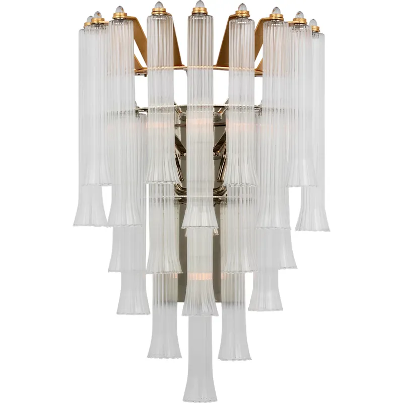 Julie Neill Lorelei LED 14.75 inch Gild Waterfall Sconce Wall Light, Large
