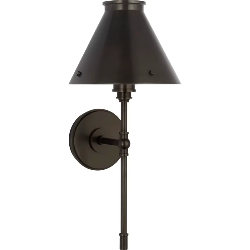 Chapman & Myers Parkington LED 8.5 inch Bronze Tail Sconce Wall Light, Large