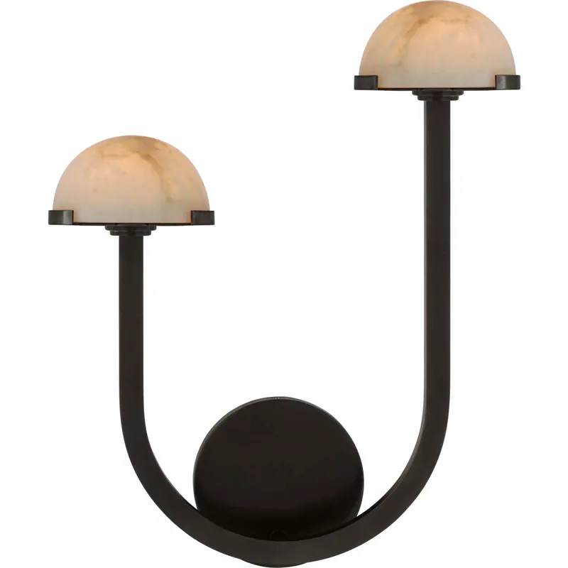 Kelly Wearstler Pedra LED 12.25 inch Bronze Assymetrical Left Sconce Wall Light