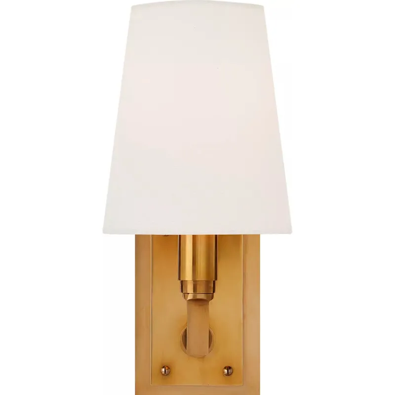 Thomas O'Brien Watson 1 Light 5 inch Hand-Rubbed Antique Brass Sconce Wall Light, Small