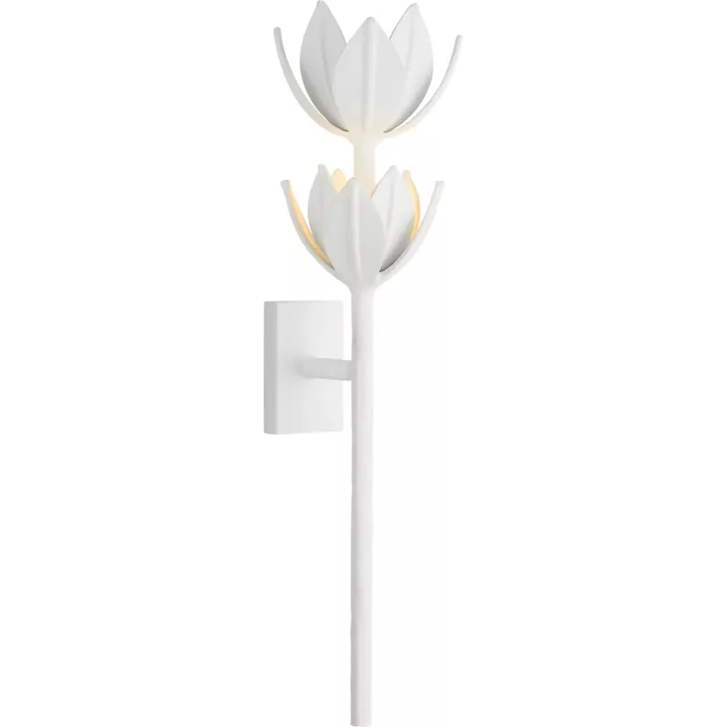 Julie Neill Alberto LED 6.75 inch Plaster White Two Tier Sconce Wall Light, Large