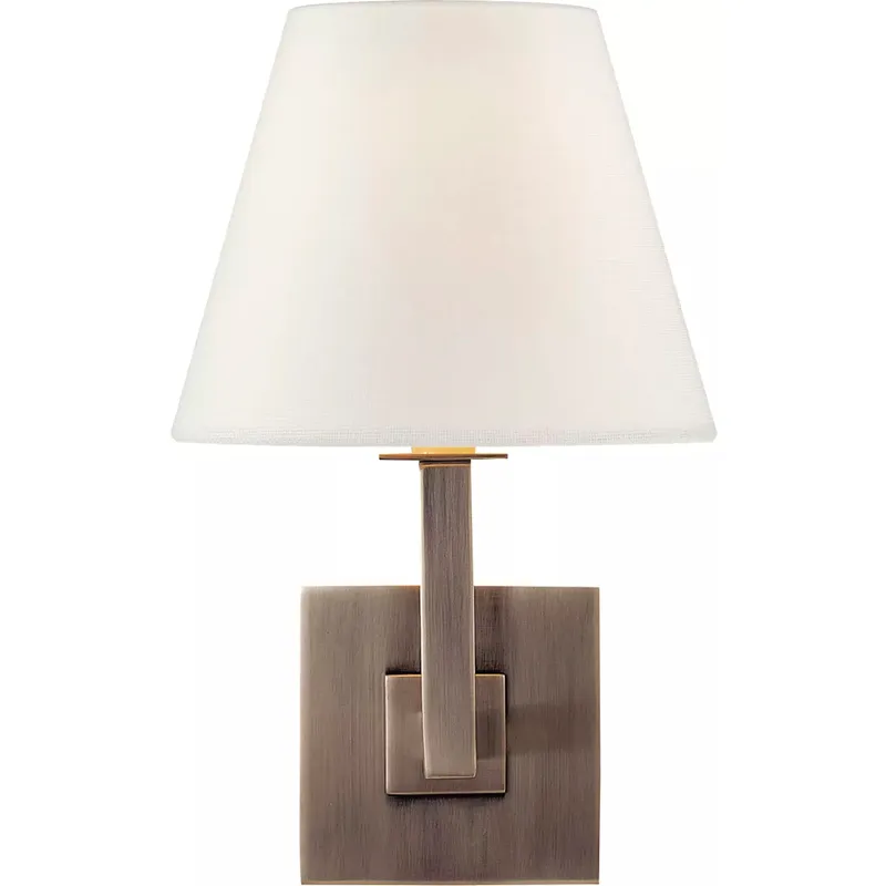 Studio VC Architectural Wall 1 Light 7 inch Brushed Steel Wall Sconce Wall Light in Linen