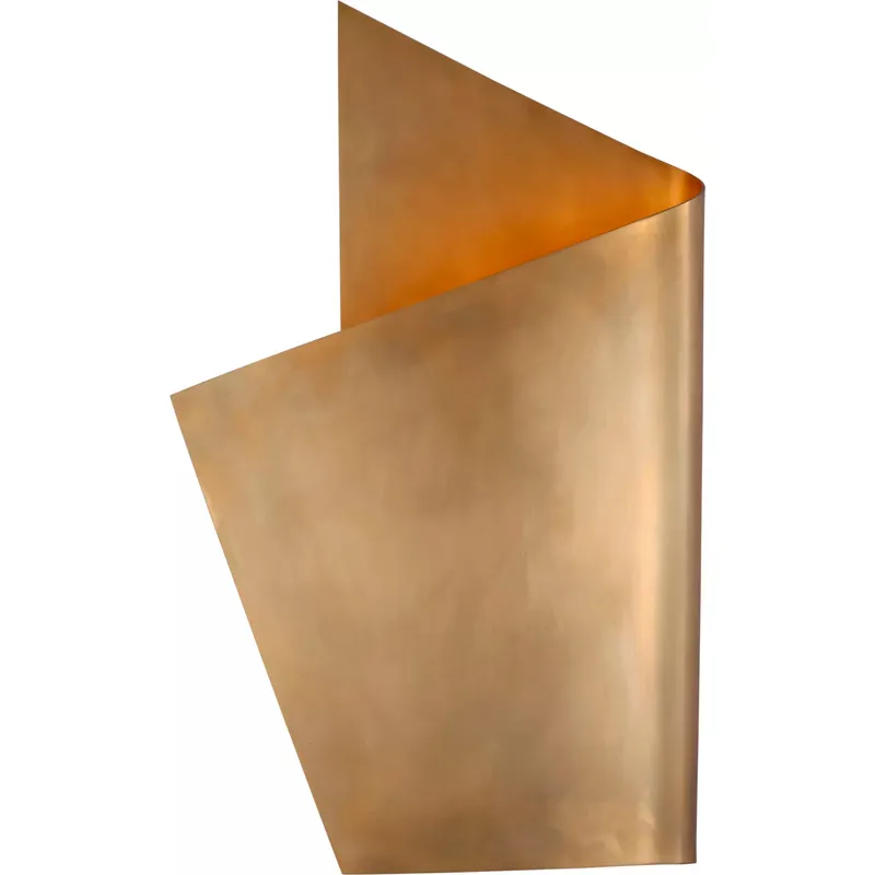 Kelly Wearstler Piel LED 11.75 inch Antique-Burnished Brass Left Wrapped Sconce Wall Light