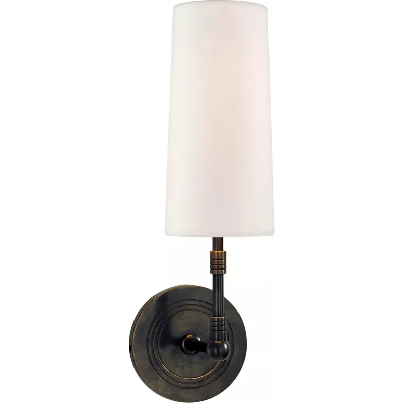 Thomas O'Brien ZIYI 1 Light 4.75 inch Bronze Sconce Wall Light in Linen