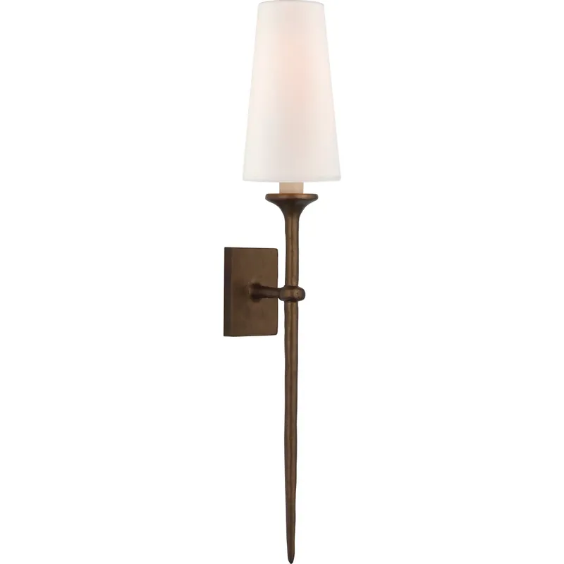 Julie Neill Iberia 1 Light 4.5 inch Antique Bronze Leaf Single Sconce Wall Light