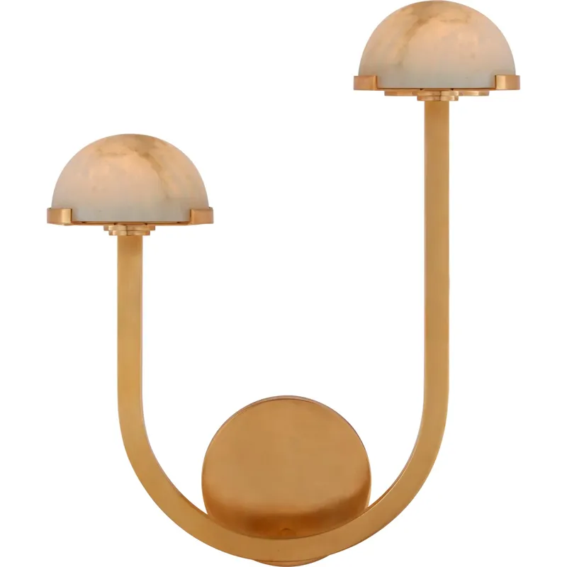 Kelly Wearstler Pedra LED 12.25 inch Antique-Burnished Brass Assymetrical Left Sconce Wall Light