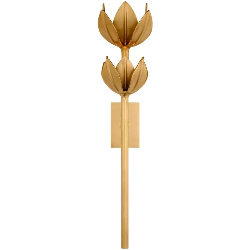 Julie Neill Alberto LED 6.75 inch Antique-Burnished Brass Two Tier Sconce Wall Light, Large