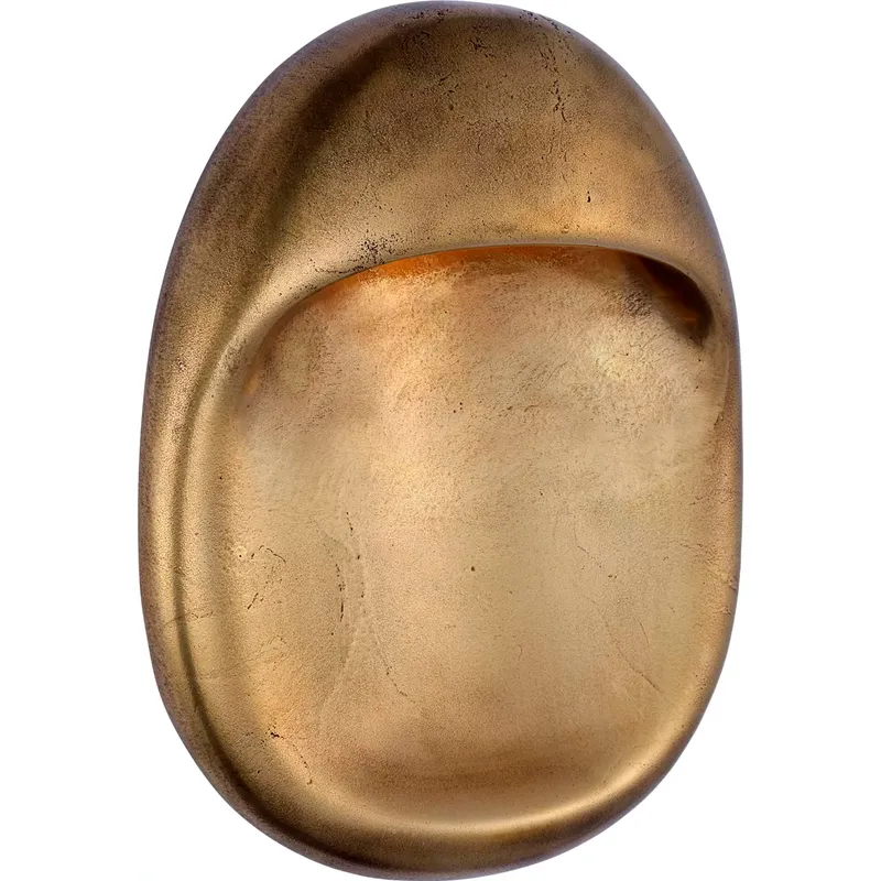 Kelly Wearstler Esculpa LED 12 inch Museum Brass Rounded Wall Light