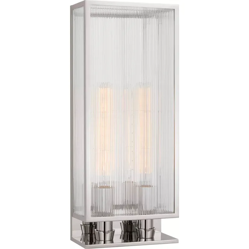Barbara Barry York LED 10 inch Polished Nickel Double Box Sconce Wall Light