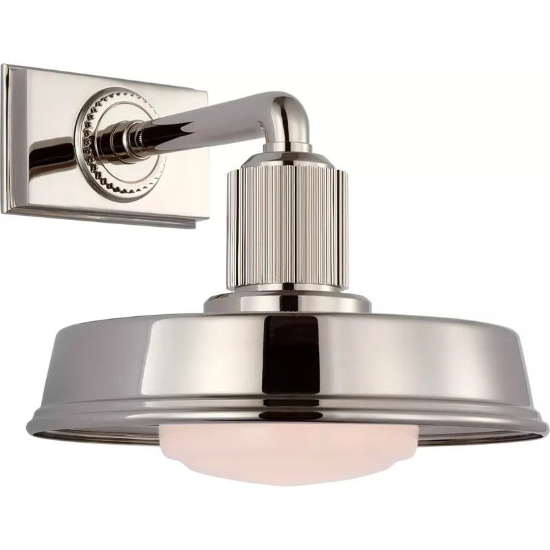 Chapman & Myers Ruhlmann LED 9 inch Polished Nickel Sconce Wall Light, Small
