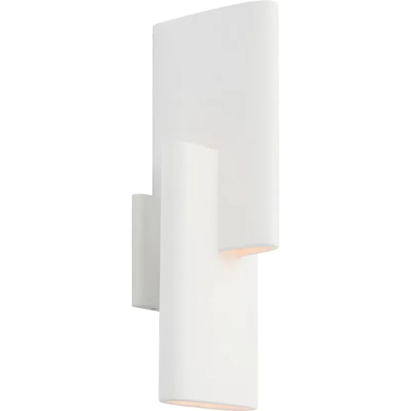 Kelly Wearstler Lotura LED 6 inch Museum White Intersecting Sconce Wall Light