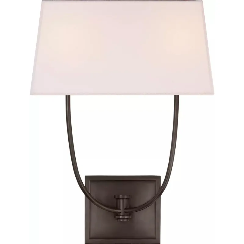 Chapman & Myers Venini 2 Light 13.5 inch Bronze Double Sconce Wall Light