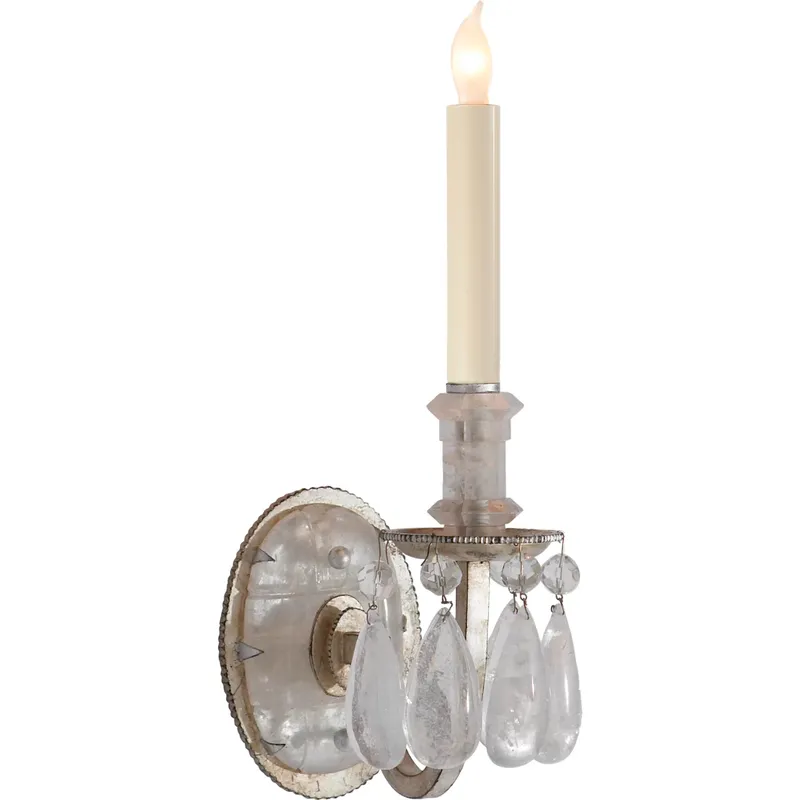 Thomas O'Brien Elizabeth 1 Light 4.5 inch Burnished Silver Leaf Single Sconce Wall Light