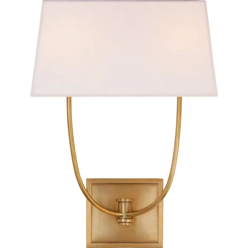 Chapman & Myers Venini 2 Light 13.5 inch Antique-Burnished Brass Double Sconce Wall Light