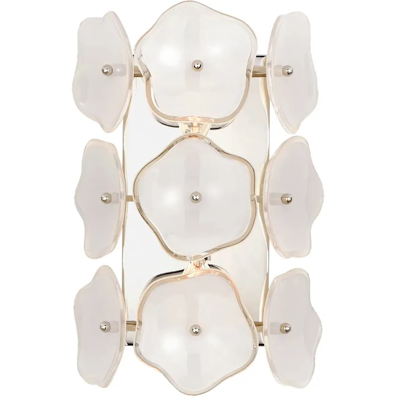 kate spade new york Leighton 2 Light 7.75 inch Polished Nickel Sconce Wall Light in Cream Tinted Glass, Small