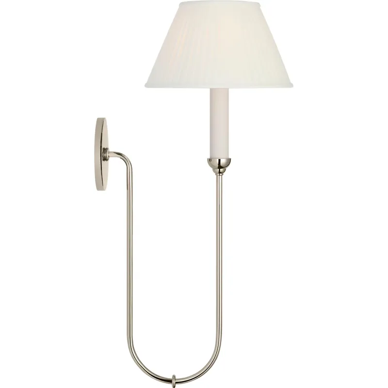 Amber Lewis Ingela LED 9 inch Polished Nickel Single Sconce Wall Light