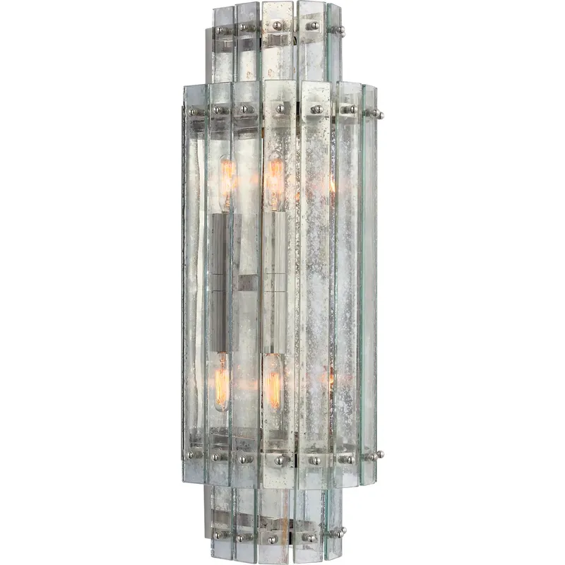 Carrier and Company Cadence 2 Light 7.25 inch Polished Nickel Sconce Wall Light, Large