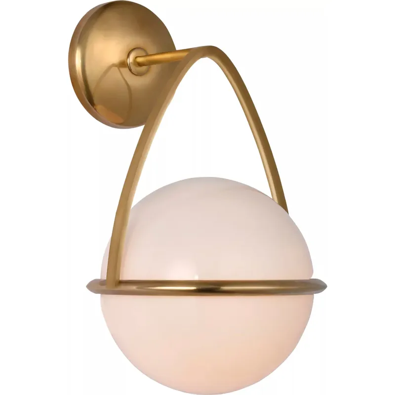 AERIN Lisette LED 8 inch Hand-Rubbed Antique Brass Bracketed Sconce Wall Light