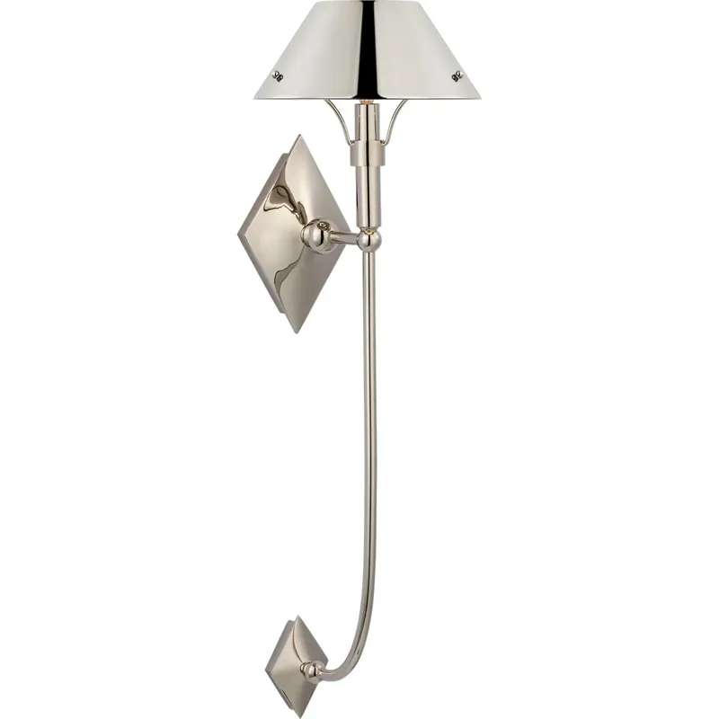 Thomas O'Brien Turlington LED 8.75 inch Polished Nickel Sconce Wall Light, XL