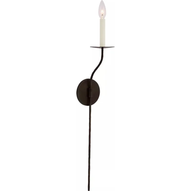 Ian K. Fowler Belfair LED 4.5 inch Aged Iron Tail Sconce Wall Light, Large