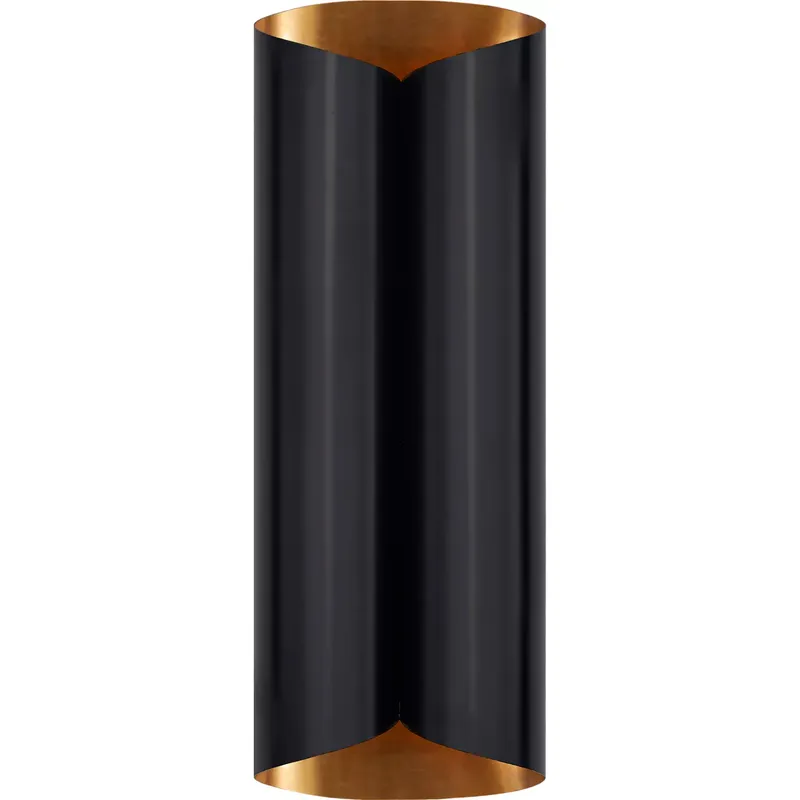 AERIN Selfoss 4 Light 8 inch Black and Hand-Rubbed Antique Brass Sconce Wall Light, Large