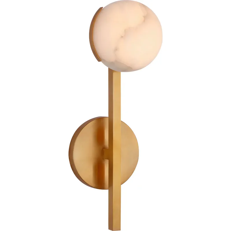 Kelly Wearstler Pedra LED 4.5 inch Antique-Burnished Brass Tail Sconce Wall Light, Petite