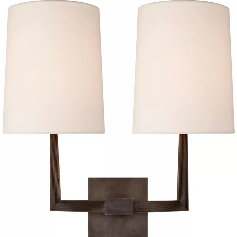 Barbara Barry Ojai 2 Light 16.5 inch Bronze Double Sconce Wall Light, Large