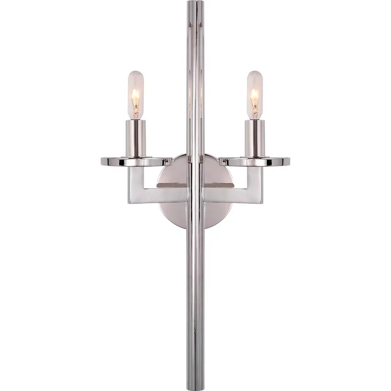Kelly Wearstler Liaison 2 Light 9.5 inch Polished Nickel Double Sconce Wall Light in (None)