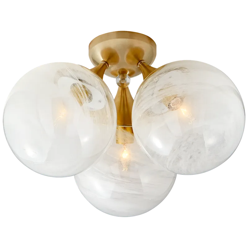 Cristol Triple Ceiling Light — Ceiling Semi Flush