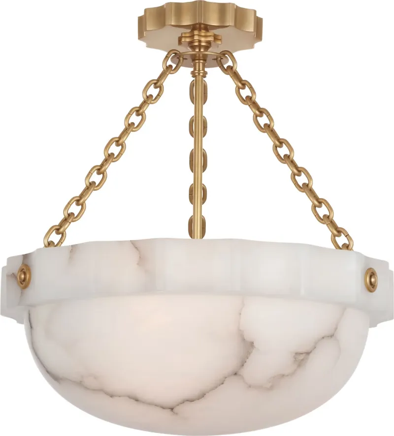 Fluted Band Semi Flush Ceiling Light — Ceiling Semi Flush
