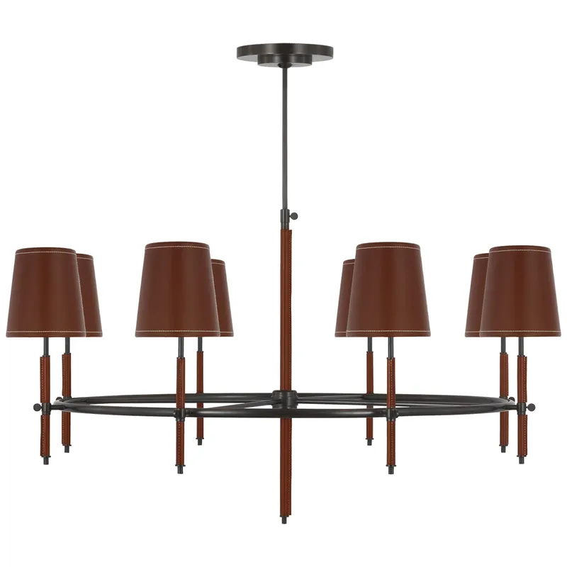 Bryant Leather Ring Chandelier — Chandeliers