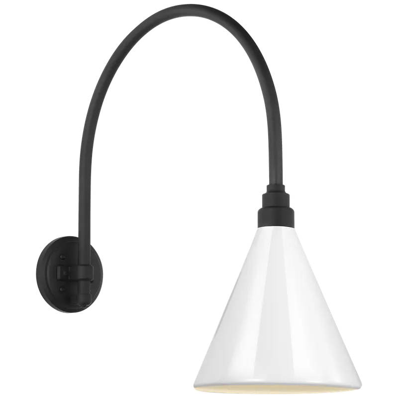 Academy Outdoor Arched Mack Savannah Conical Wall Light — Outdoor Wall Lighting