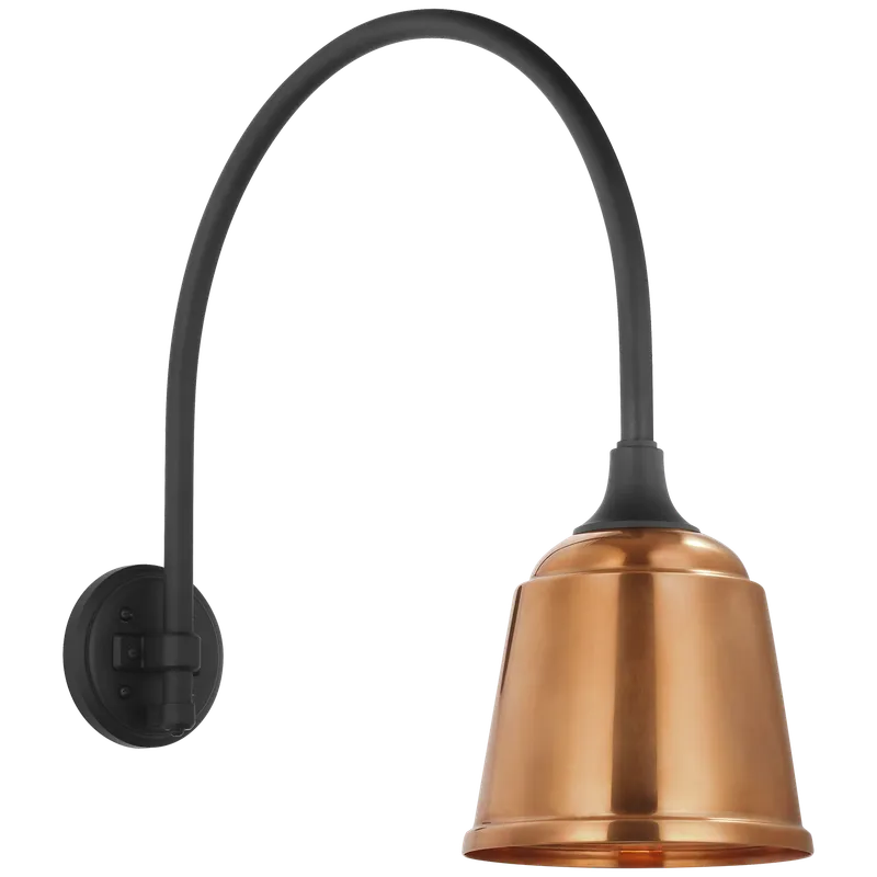 Academy Outdoor Arched Mack Sm Rockhouse Shade Wall Light — Outdoor Wall Lighting