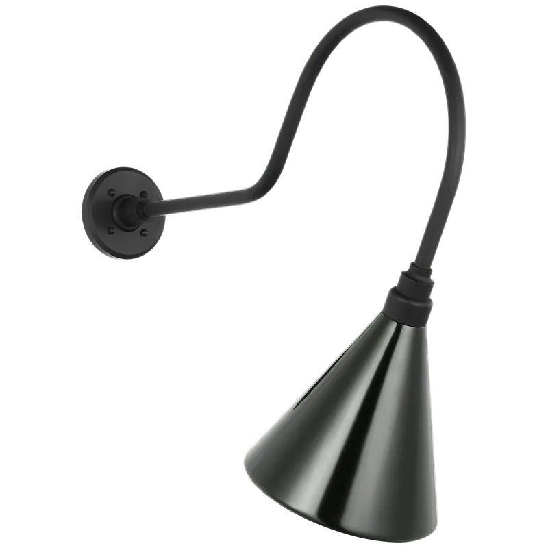 Academy Outdoor Angled Flynn Savannah Conical Wall Light — Outdoor Wall Lighting