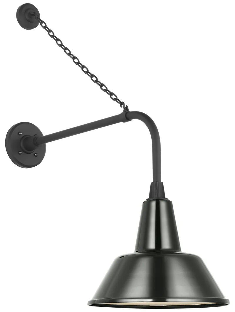 Academy Outdoor Anchored Rex Bowers Shade Wall Light — Outdoor Wall Lighting