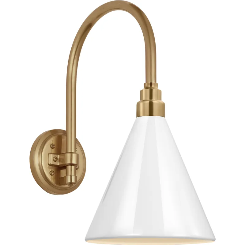 Academy Outdoor Arched 16in Mack Savannah Conical Wall Light — Outdoor Wall Lighting
