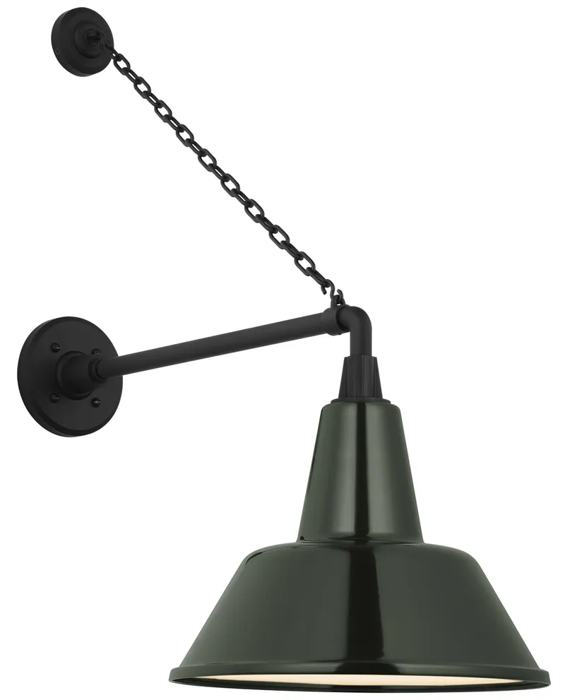Academy Outdoor Anchored Mack Bowers Shade Wall Light — Outdoor Wall Lighting