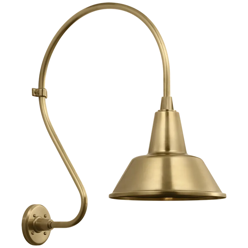 Academy Outdoor Larrabee 27in Bowers Shade Wall Light — Outdoor Wall Lighting