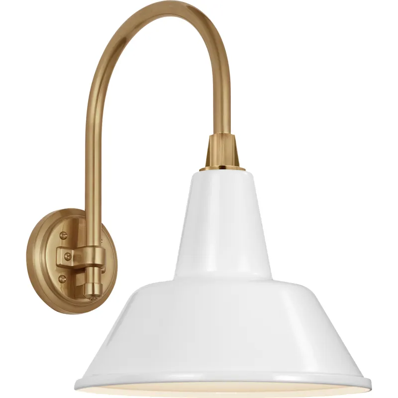 Academy Outdoor Arched 16in Mack Bowers Shade Wall Light — Outdoor Wall Lighting